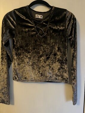 Hollister velour crop